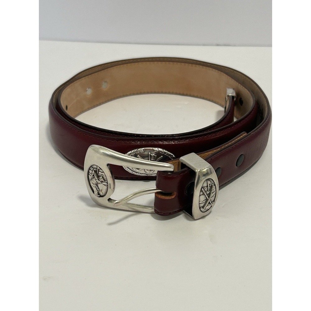 Belts.Com‎ Italian Calfskin Genuine Leather Dress Belt Sz 36 Golf Theme